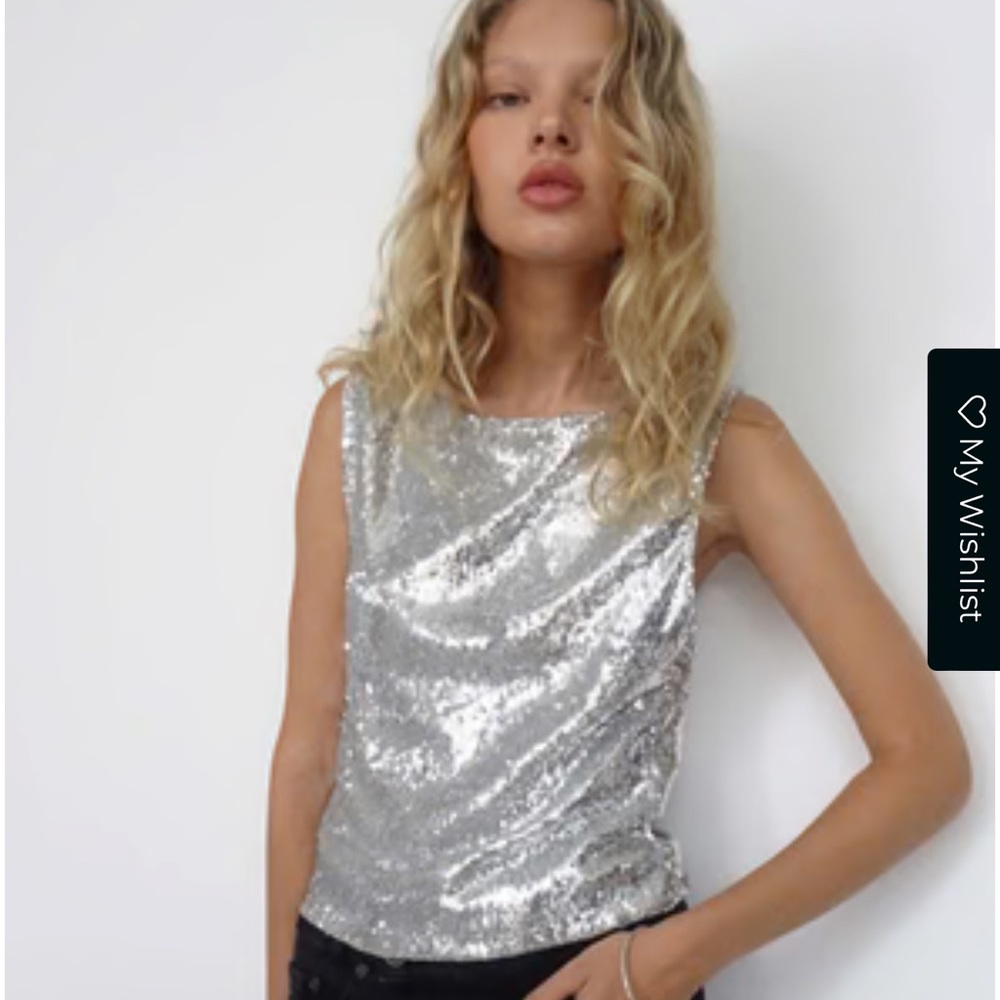 Motel Rocks Hala Vest Top In Silver Chrome